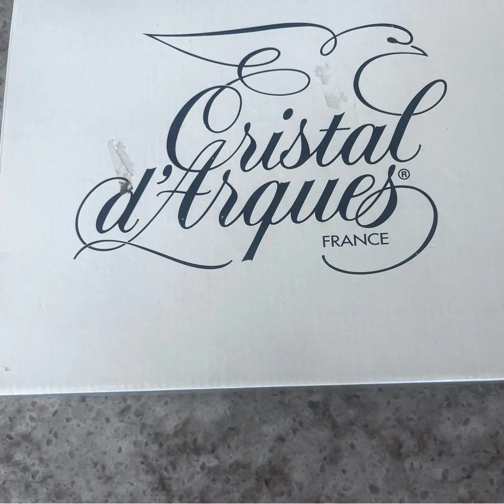 Cristal D’Arques genuine lead crystal curved double sided frame
